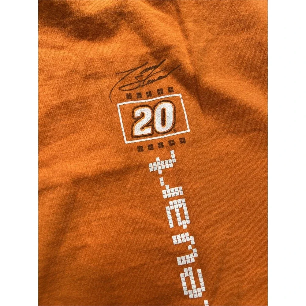 Vintage Tony Stewart Shirt Mens 2XL Orange NASCAR Racing Home Depot Tee Y2K